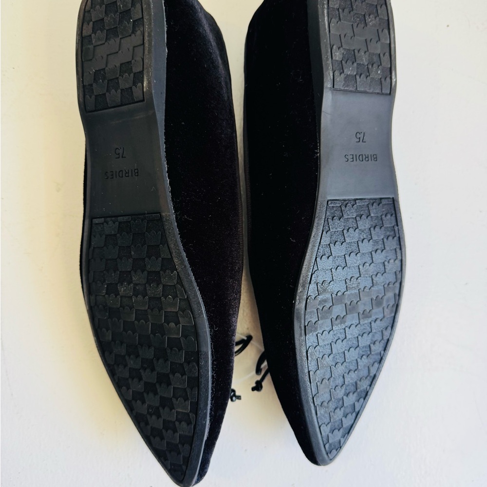 Birdies Black Flats Sleek Suede Loafers Never Worn - Picture 3 of 4